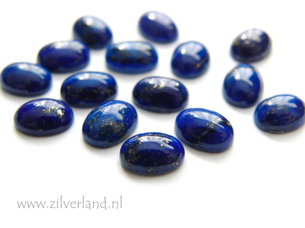 1 Stuk 8x6mm Lapis Lazuli Cabochon