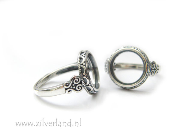 Sterling Zilveren Ring voor 12mm Cabochon
