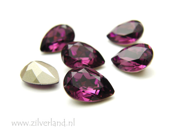1 Stuk 14mm Swarovski Druppel "Amethyst"