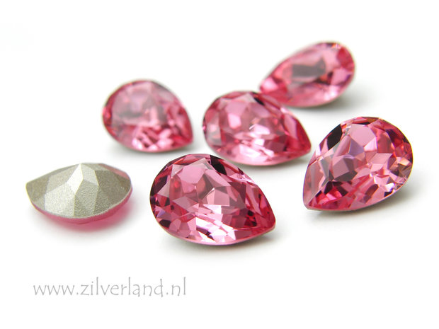 1 Stuk 14mm Swarovski Druppel "Rose"
