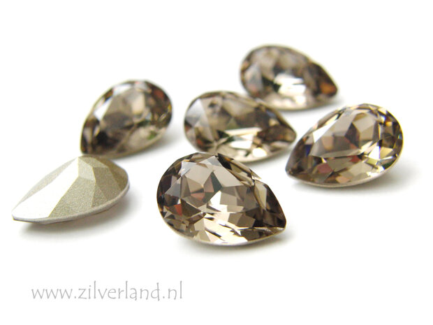 1 Stuk 14mm Swarovski Druppel "Greige"