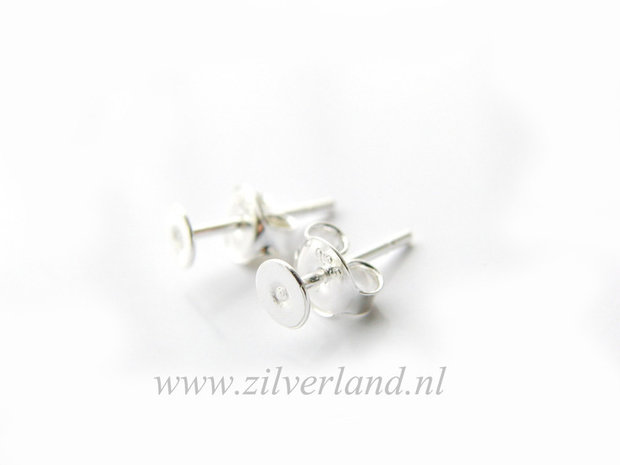 Sterling Zilveren Oorstekers 4mm