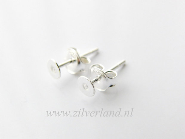 Sterling Zilveren Oorstekers 4mm