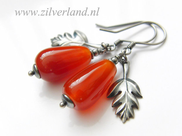 Edelstenen Oorbellen met Carneool