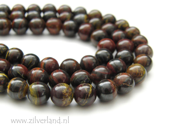 8mm Rode Tijgerijzer Edelsteen Kralen