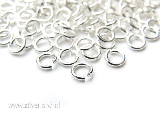 10 Stuks 0,95mm x 5,0mm Sterling Zilveren Montagering