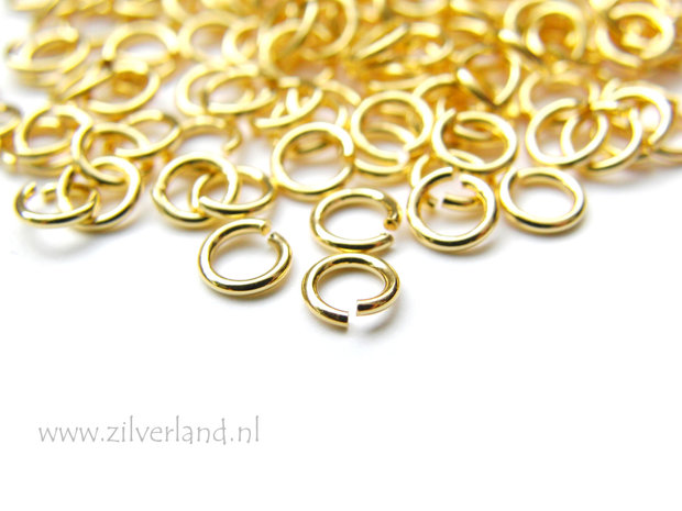 10 Stuks 0,95mm x 5,0mm Sterling Zilveren Montagering- Verguld