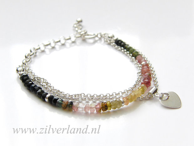 Sterling Zilveren Armband met Toermalijn