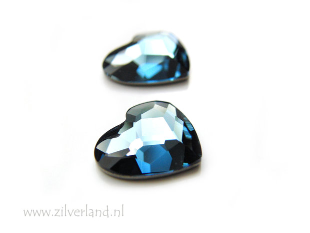 1 Stuk 14mm Swarovski Heart "Denim Blue"