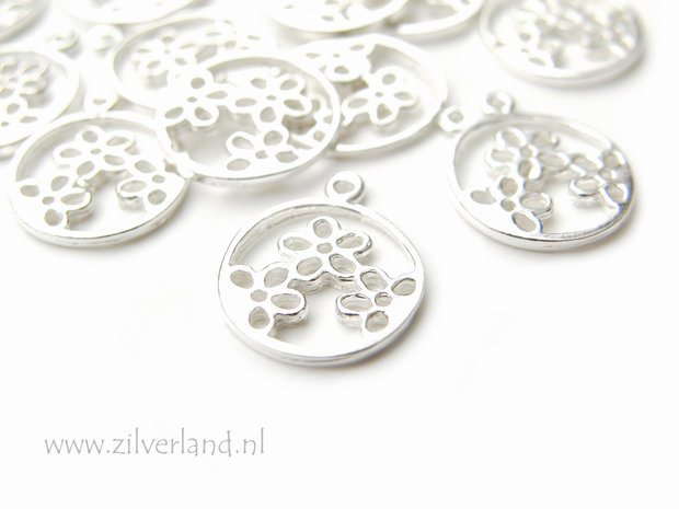Sterling Zilveren Hanger- Bloemetjes