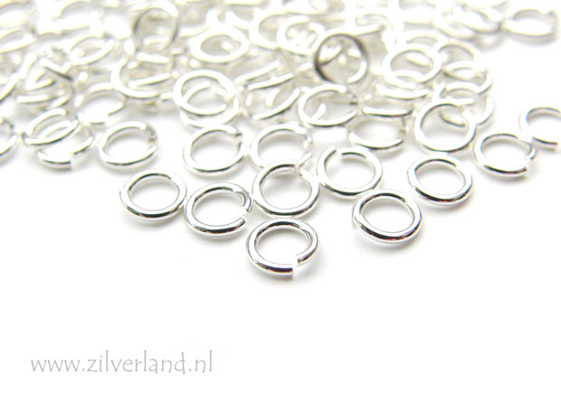 10 Stuks 0,80x4,60mm Sterling Zilveren Montageringen