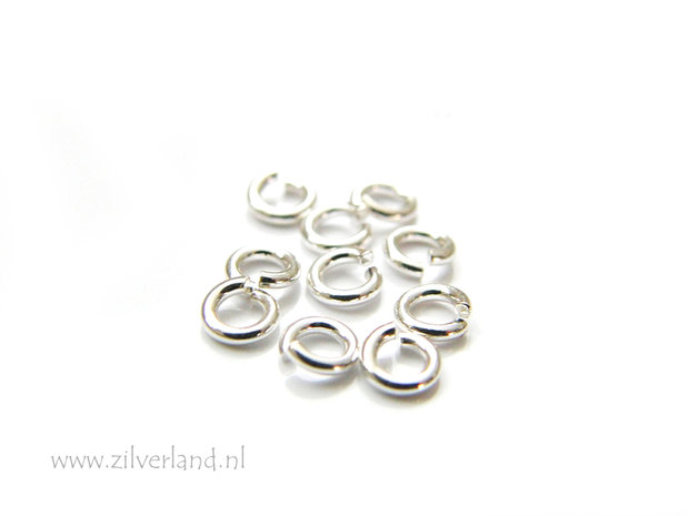 10 Stuks 0,90x4,0mm Sterling Zilveren Montagering