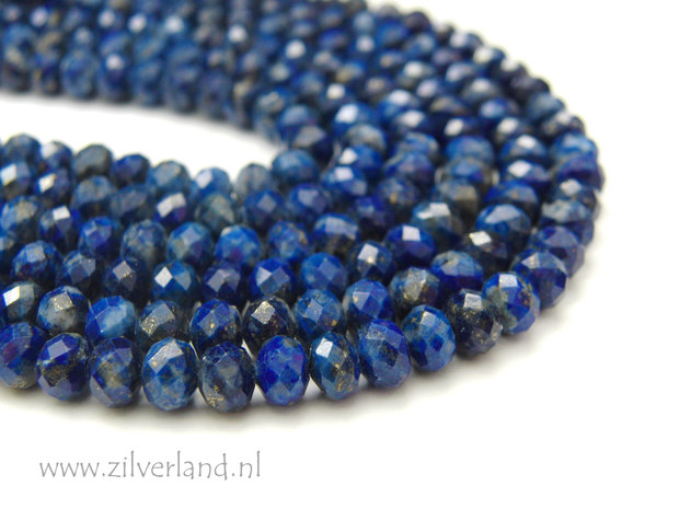 6x4mm Lapis Lazuli Edelstenen Kralen- Facet