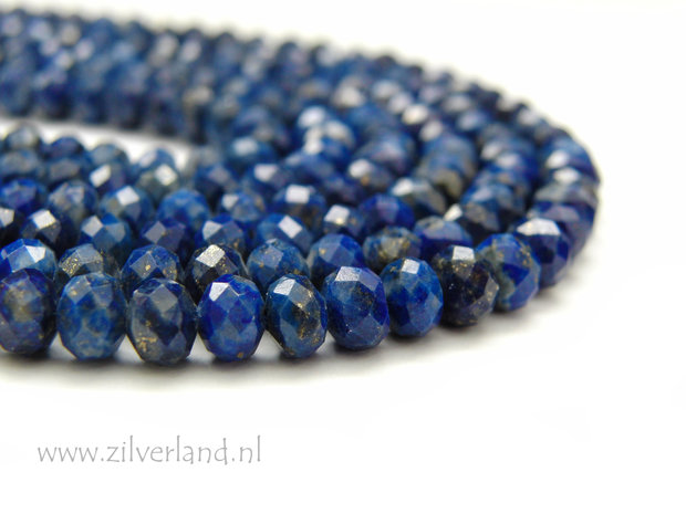 6x4mm Lapis Lazuli Edelstenen Kralen- Facet