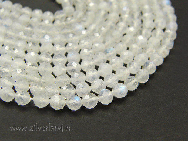 4mm Regenboog Maansteen Edelstenen Kralen- Facet