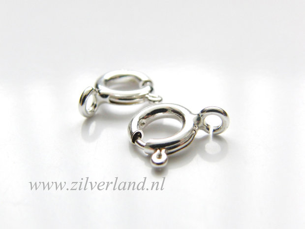  8mm Sterling Zilveren Veerring Slot