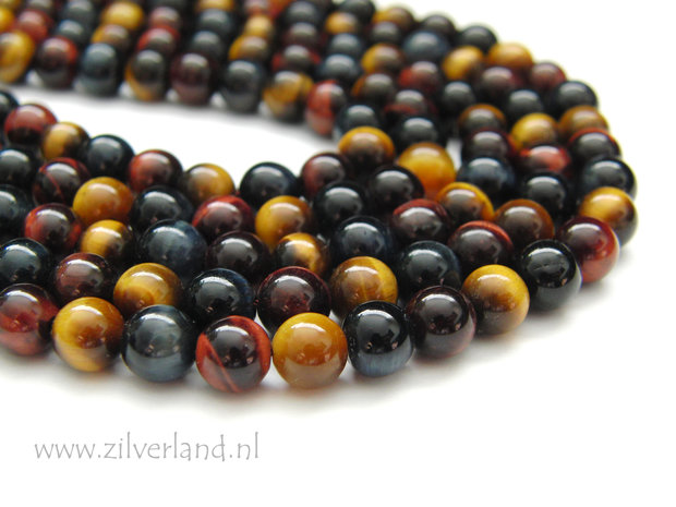 6mm Tijgeroog Edelsteen Kralen- Mix