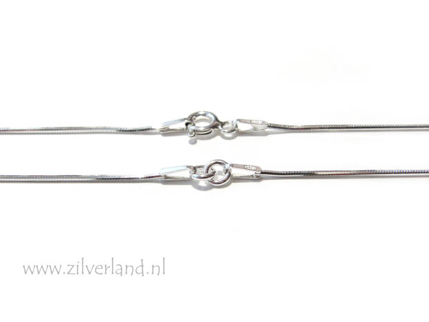 0,90mm Sterling Zilveren Slangencollier- 41cm
