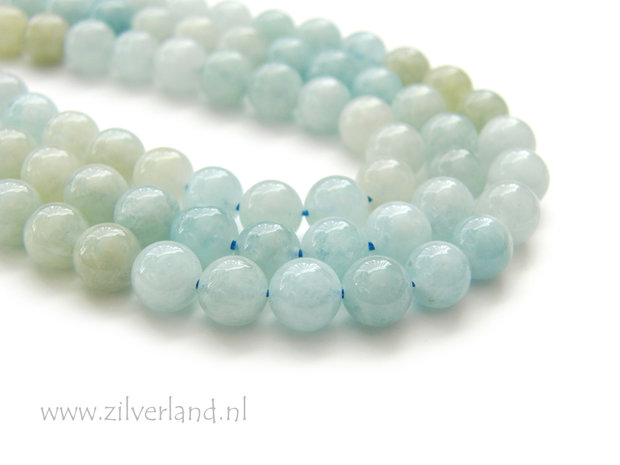 7mm Aquamarijn Edelstenen Kralen- Multicolor