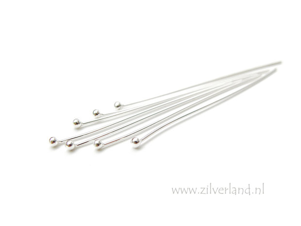 10 Stuks 0,50mm x 3,5cm Sterling Zilveren Nietstiften