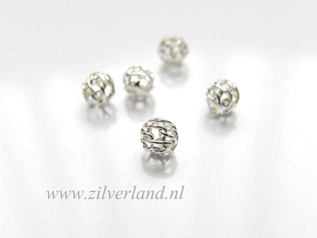 50 Stuks 4mm Sterling Zilveren Kralen
