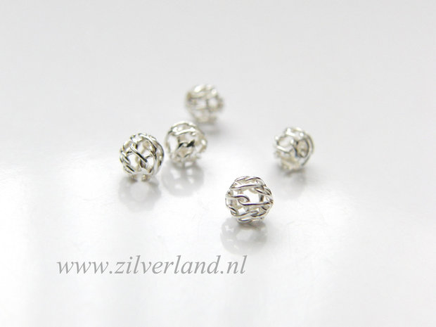 50 Stuks 4mm Sterling Zilveren Kralen