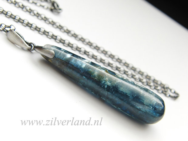 Sterling Zilveren Ketting met Kyaniet