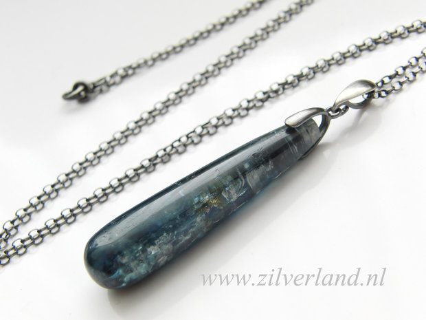 Sterling Zilveren Ketting met Kyaniet