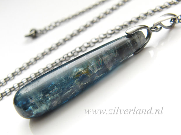 Sterling Zilveren Ketting met Kyaniet
