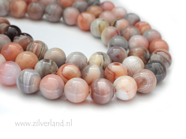 8mm Roze Botswana Agaat Edelstenen Kralen