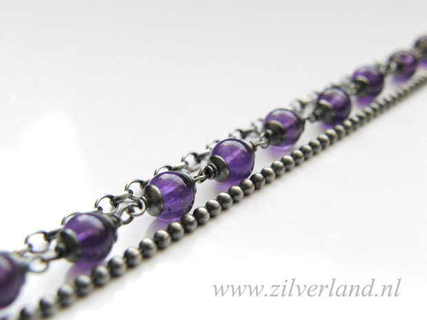 Sterling Zilveren Armband met Amethist
