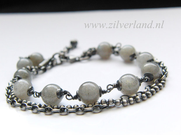 Sterling Zilveren Armband met Labradoriet