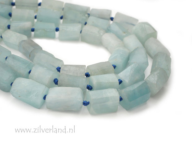 14x10mm Aquamarijn Edelsteen Kralen- Ruw
