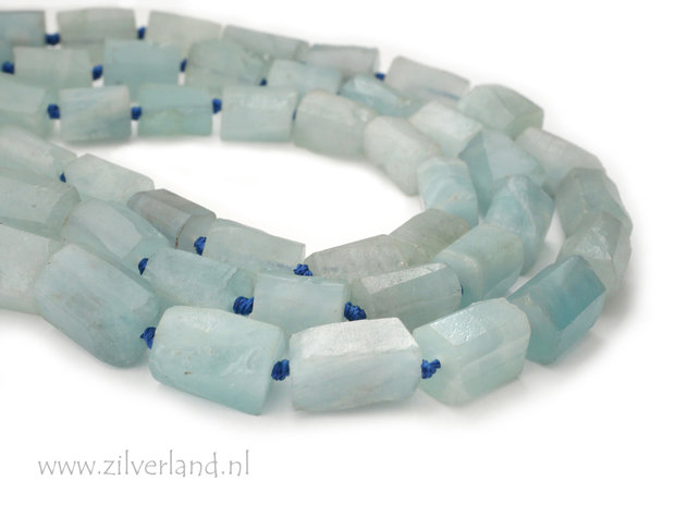 14x10mm Aquamarijn Edelsteen Kralen- Ruw