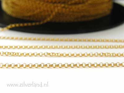 10cm Sterling Zilveren Jasseron- 1,50mm Rolo Verguld