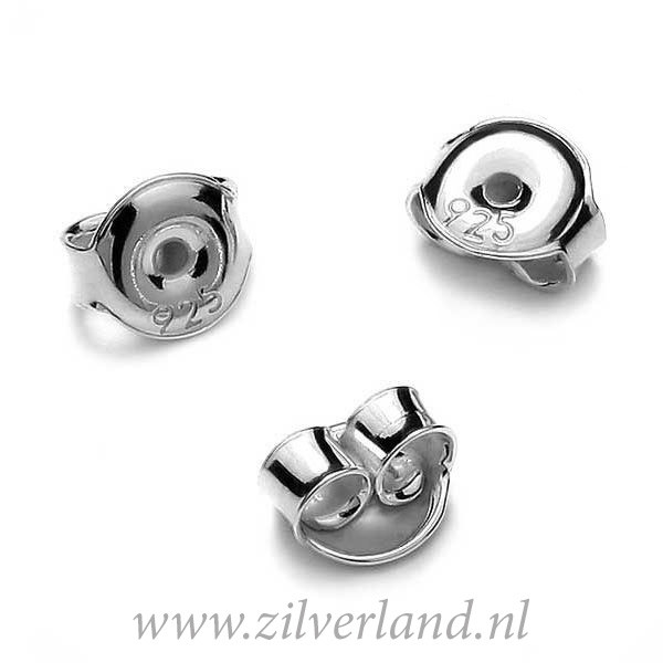 Knuppel hebben amusement 10 Stuks (5 paar) Sterling Zilveren Achterkantjes/Poussettes voor  Oorstekers - Zilverland- Zilveren Sieraden Onderdelen & Edelstenen Kralen