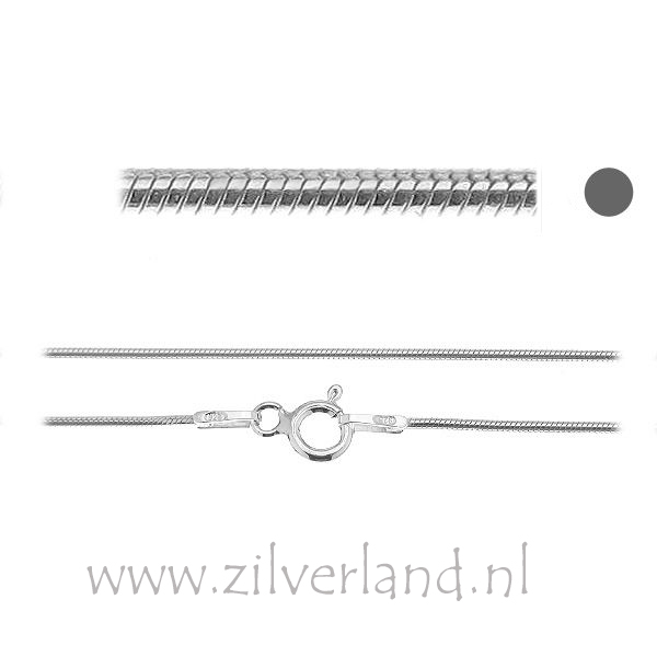 0,70mm Sterling Slangencollier- 45cm - Zilverland- Zilveren Sieraden Onderdelen Edelstenen Kralen
