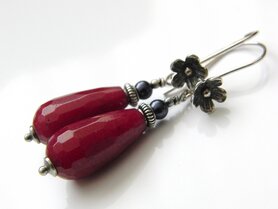 Zilveren Oorbellen met Jade Edelstenen