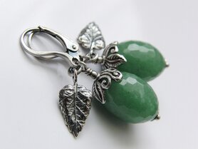 Zilveren Oorbellen met Aventurijn