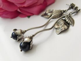 Edelstenen Oorbellen met Lapis Lazuli "Lapis Bloemetjes"