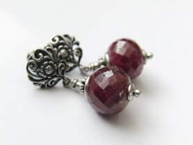 Edelstenen Oorbellen met Robijn