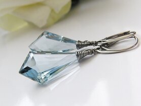 Zilveren Oorbellen met Topaas Sky Blue