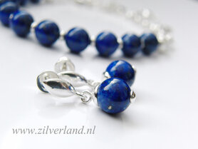 Sterling Zilveren Oorstekers met Lapis Lazuli