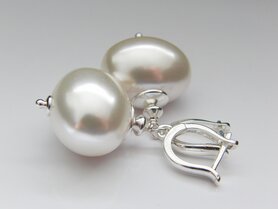Zilveren Oorbellen met Mallorca Parels