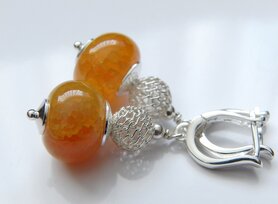 Oorbellen met Agaat Edelstenen "Dragon Veins"