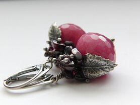 Edelstenen Oorbellen met Jade en Granaat