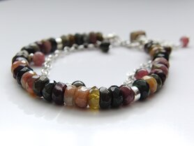 Handgemaakte Zilveren Armband met Toermalijn