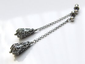 Sterling Zilveren Oorbellen met Bali Kralen