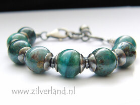 - Handgemaakte Zilveren Armband met Kyaniet
