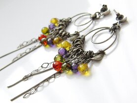  Zilveren Oorstekers met Zirkonia Briolettes